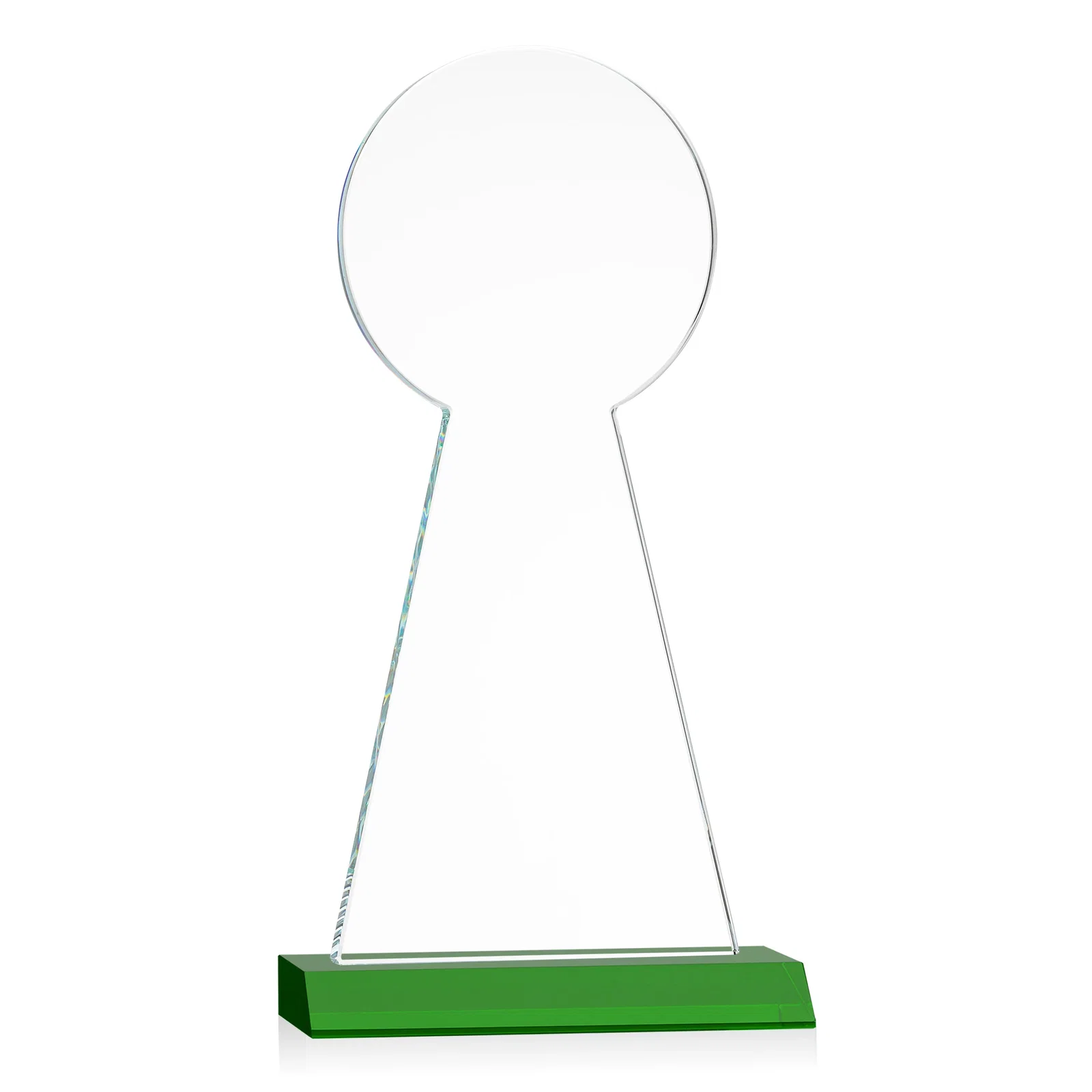 Personalized Starfire Crystal Tower Award With Large Circle Top, with your logo for volunteer appreciation