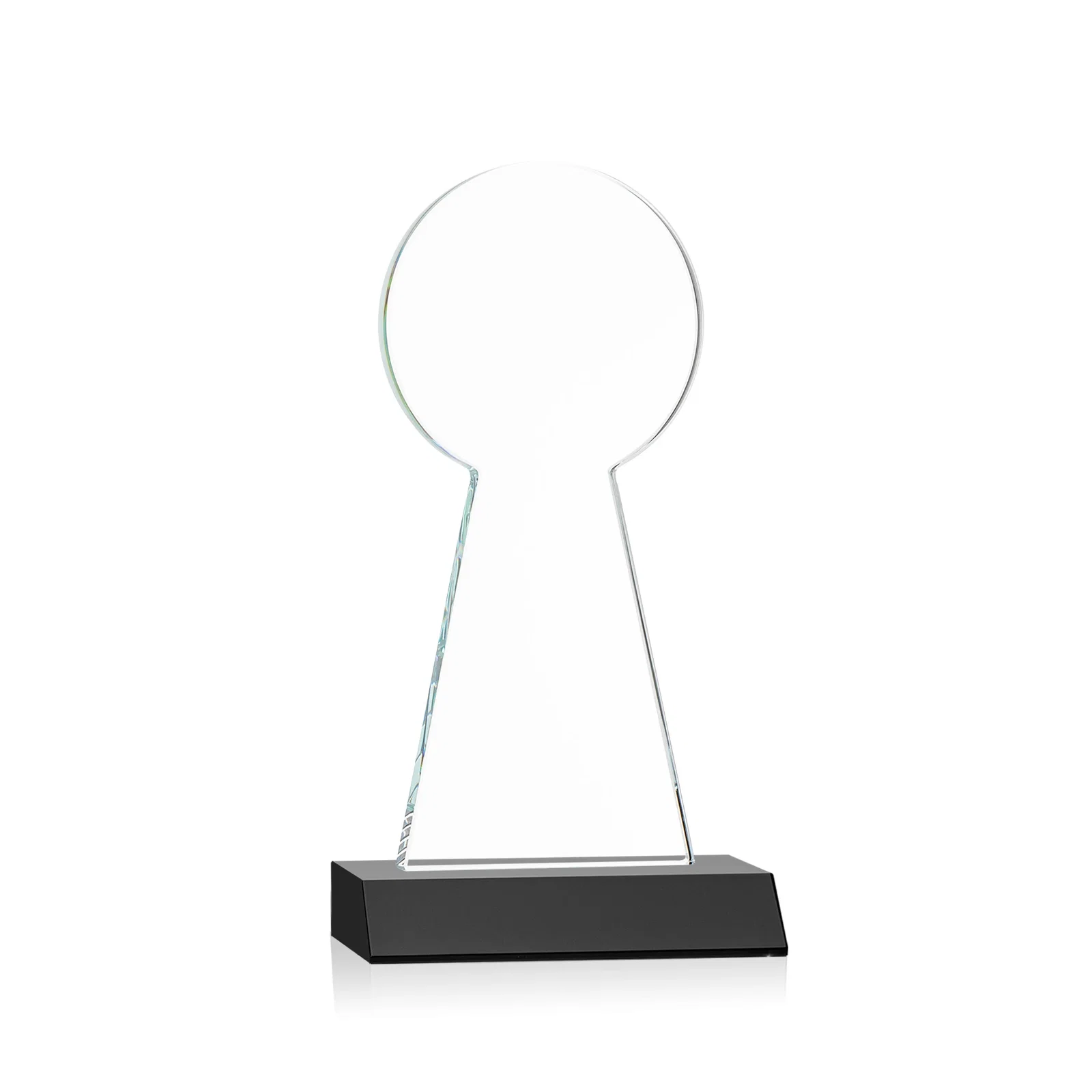 Personalized Starfire Crystal Tower Award With Large Circle Top, with your logo for dealer and partner awards