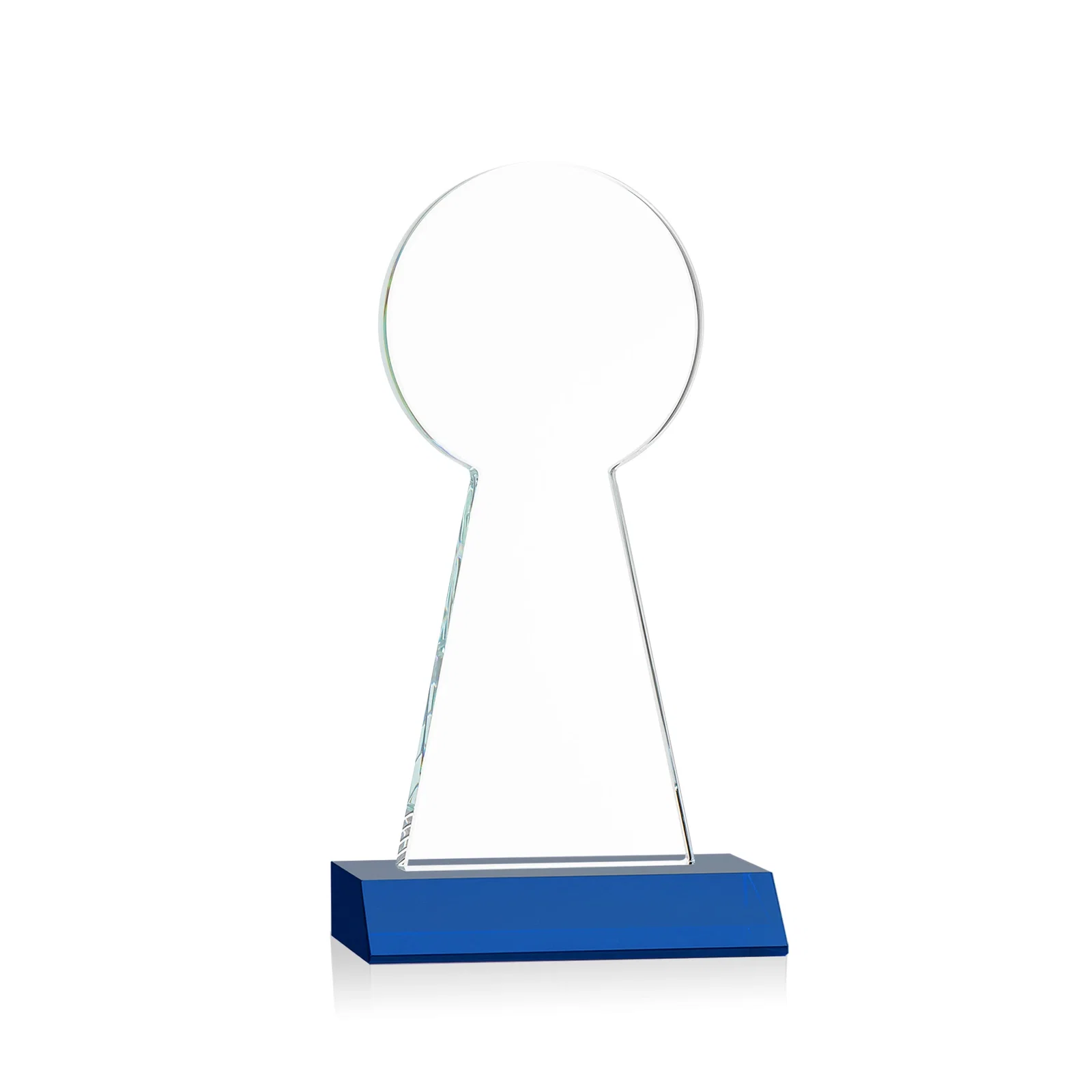 Promotional Starfire Crystal Tower Award With Large Circle Top, with your logo for corporate award ceremonies
