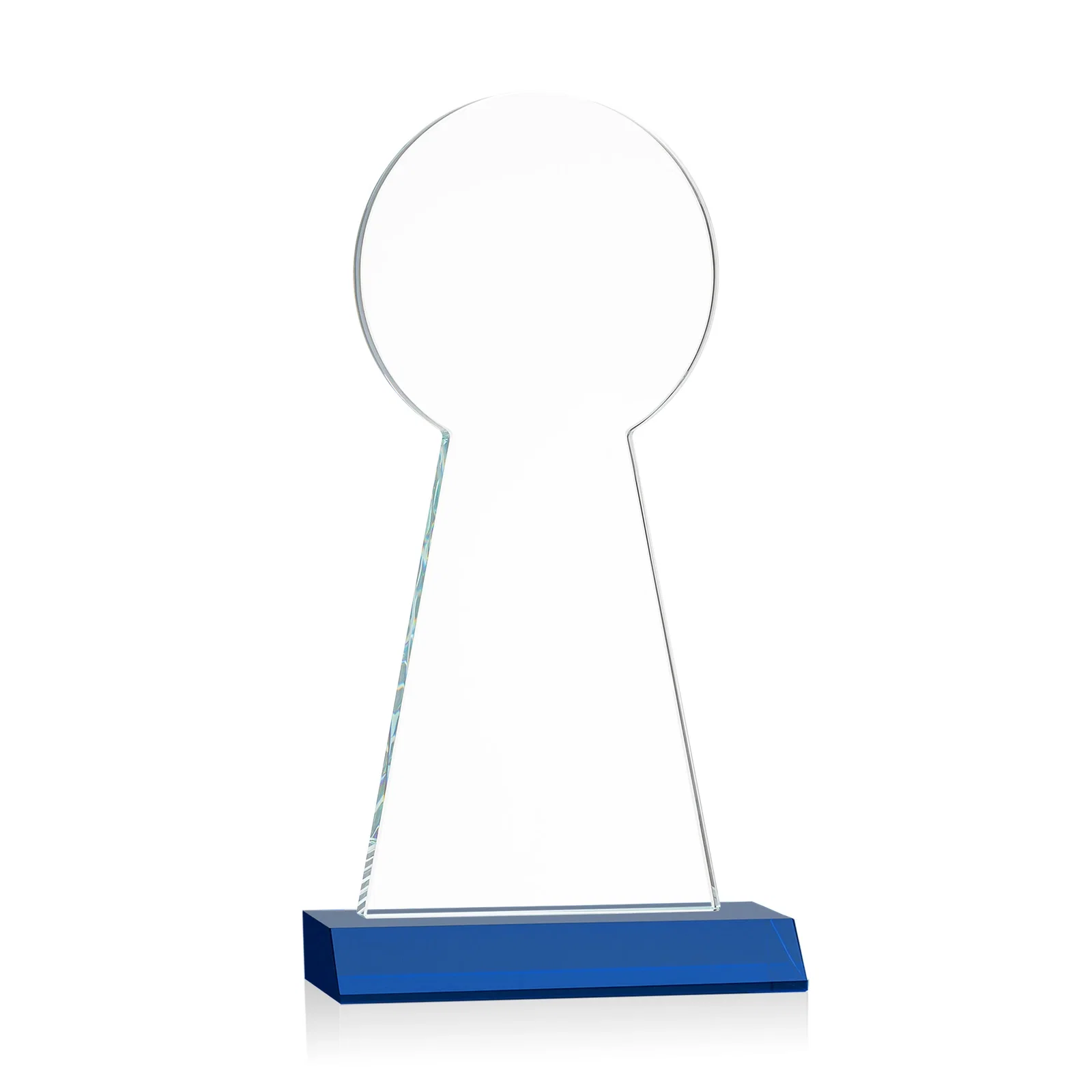 Promotional Starfire Crystal Tower Award With Large Circle Top, with your logo for service anniversary gifts