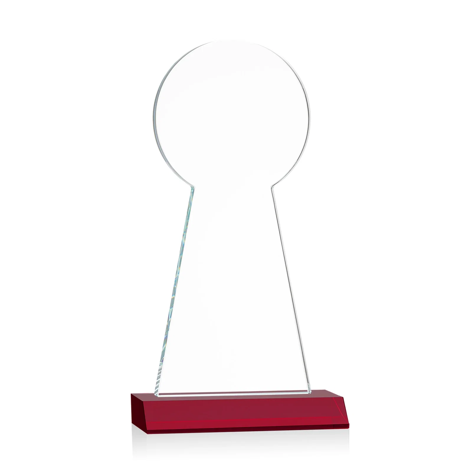 Promotional Starfire Crystal Tower Award With Large Circle Top, with your logo for team milestone celebrations