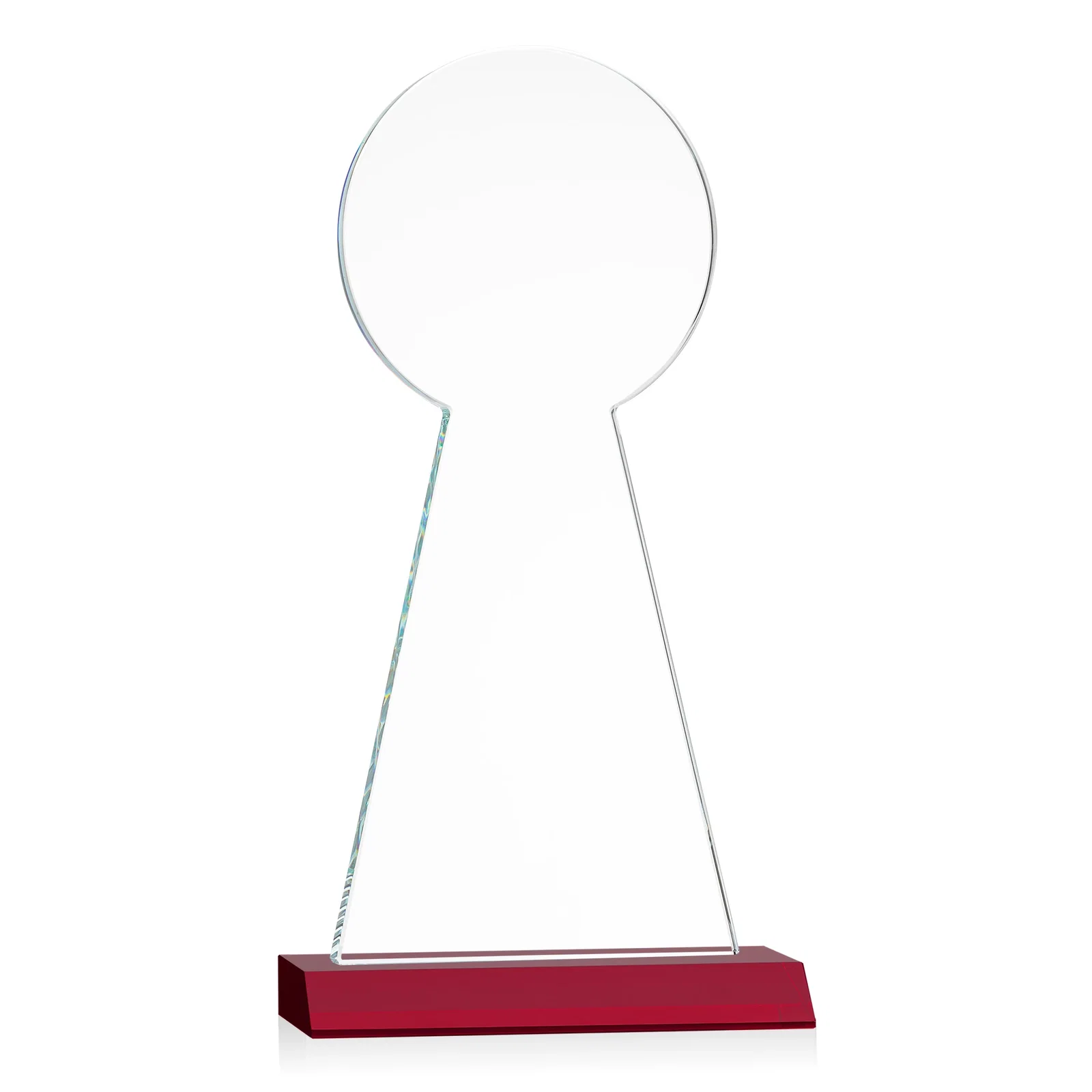 Promotional Starfire Crystal Tower Award With Large Circle Top, with your logo for donor appreciation