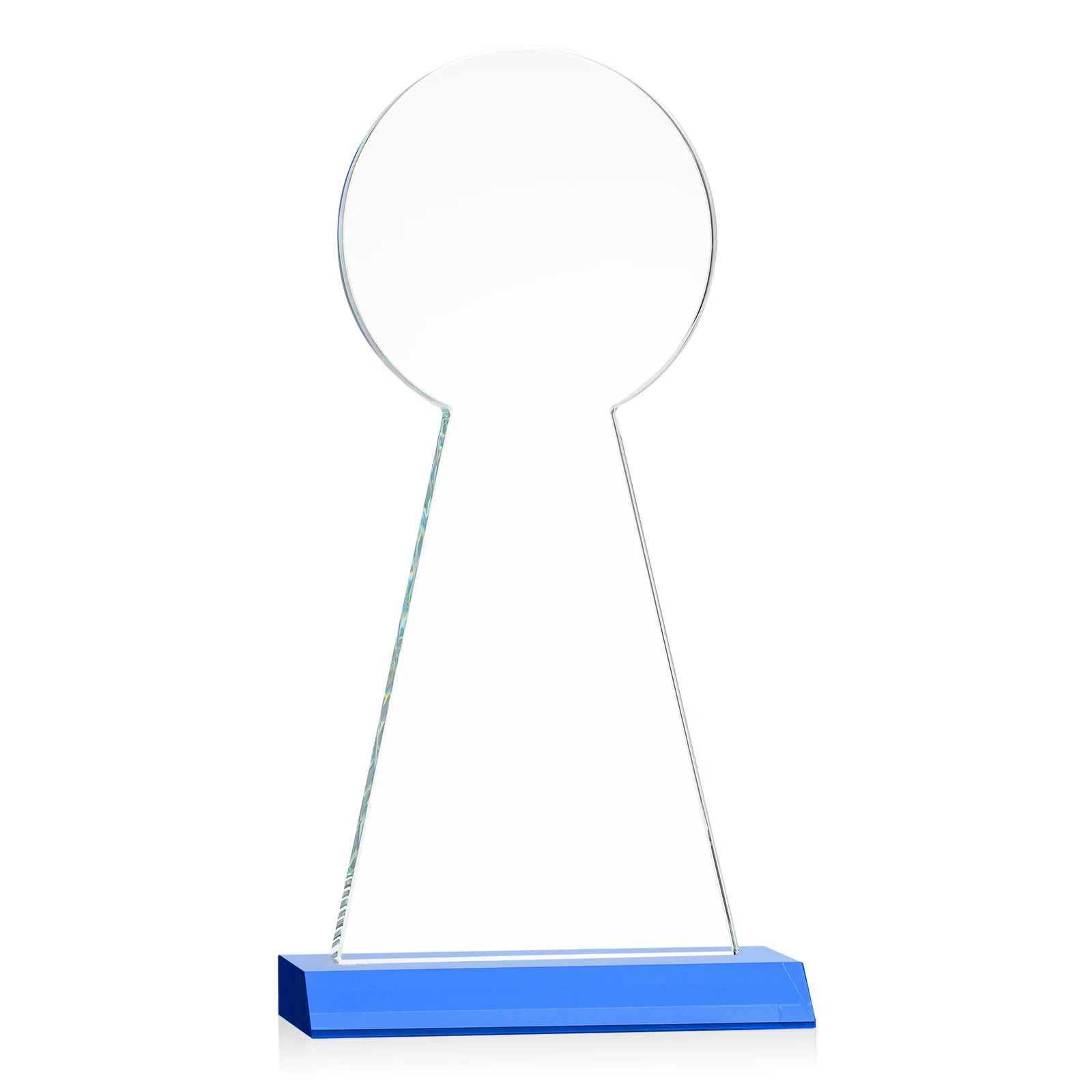 Promotional Starfire Crystal Tower Award With Large Circle Top, with your logo for volunteer appreciation
