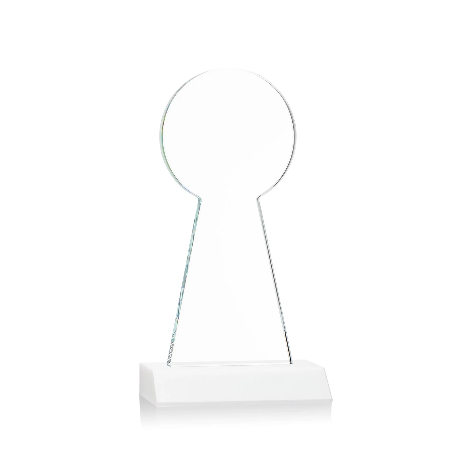 Promotional Starfire Crystal Tower Award With Large Circle Top, with your logo for dealer and partner awards