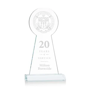 Starfire Crystal Tower Award With Large Circle Top