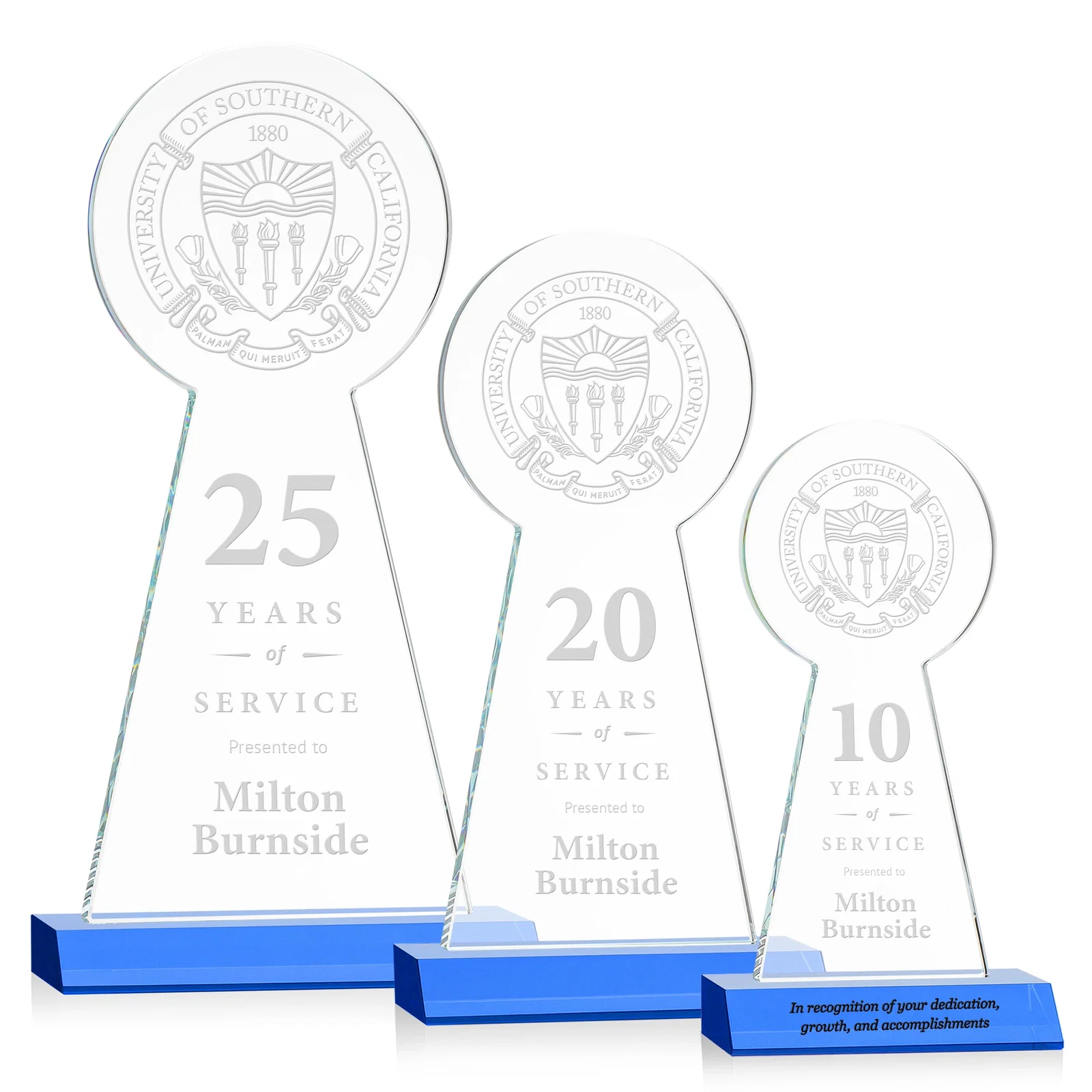 Promotional Starfire Crystal Tower Award With Large Circle Top for corporate award ceremonies