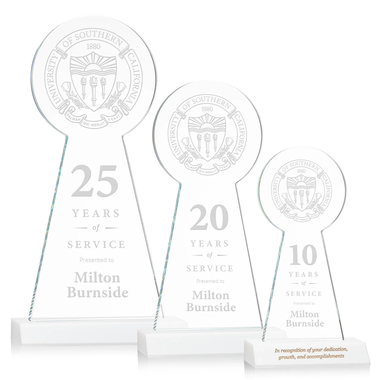 Promotional Starfire Crystal Tower Award With Large Circle Top for team milestone celebrations