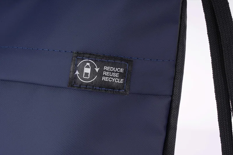 Custom Lakeshore Recycled Nylon Drawstring Bag shown in an additional color option