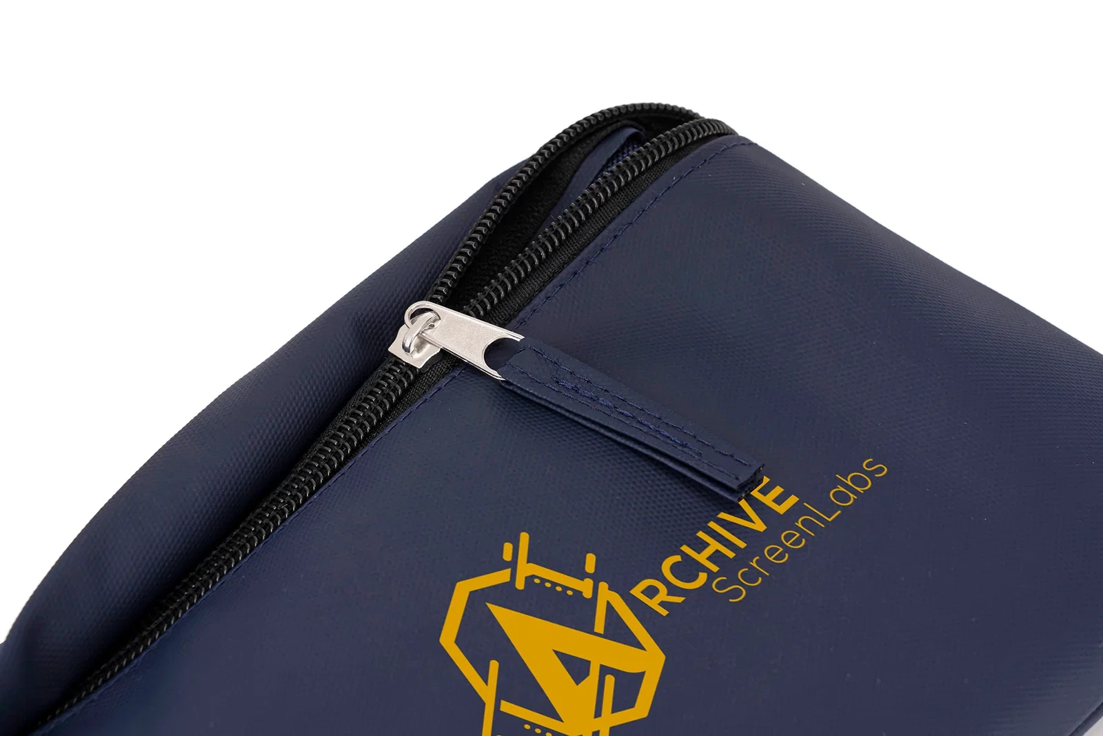 Lakeshore utility pouch clipped to a bag, branded carabiner pouch in use
