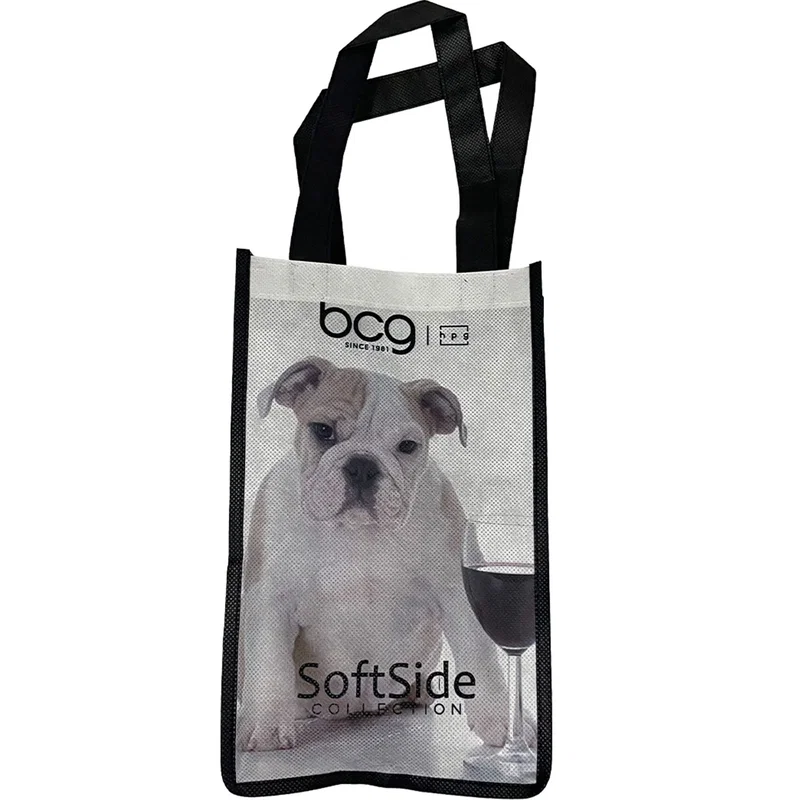 Laminated 2 Bottle Wine Tote — view 3
