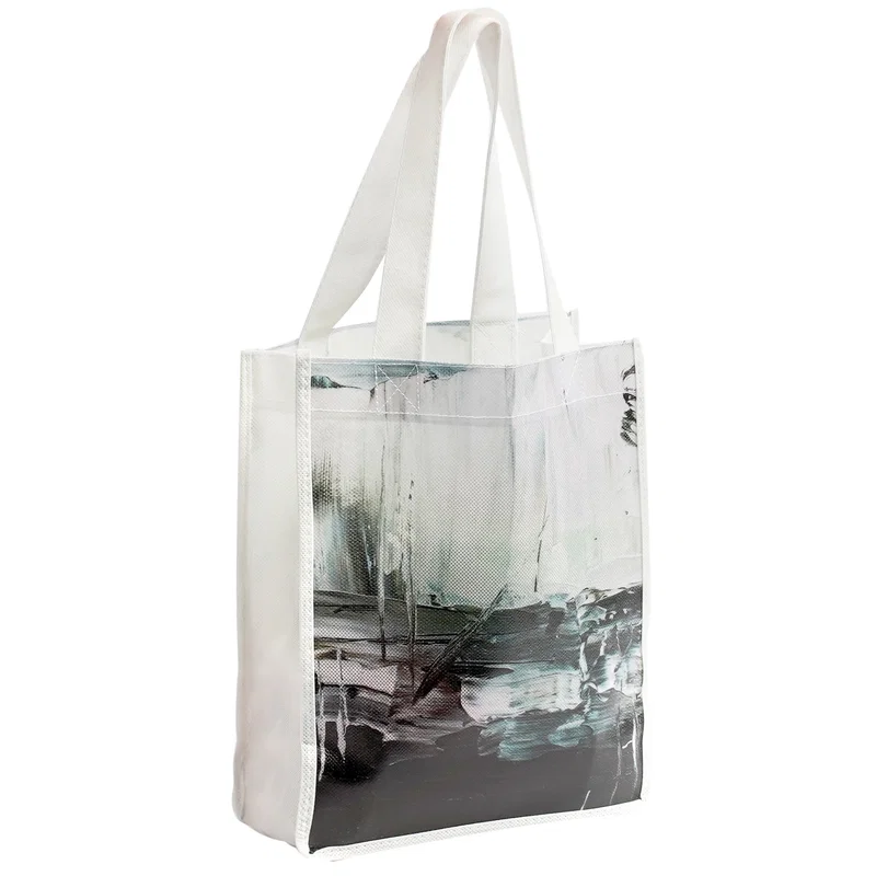 Laminated Non Woven Sublimated Tote Bag 8 X 10 X 4