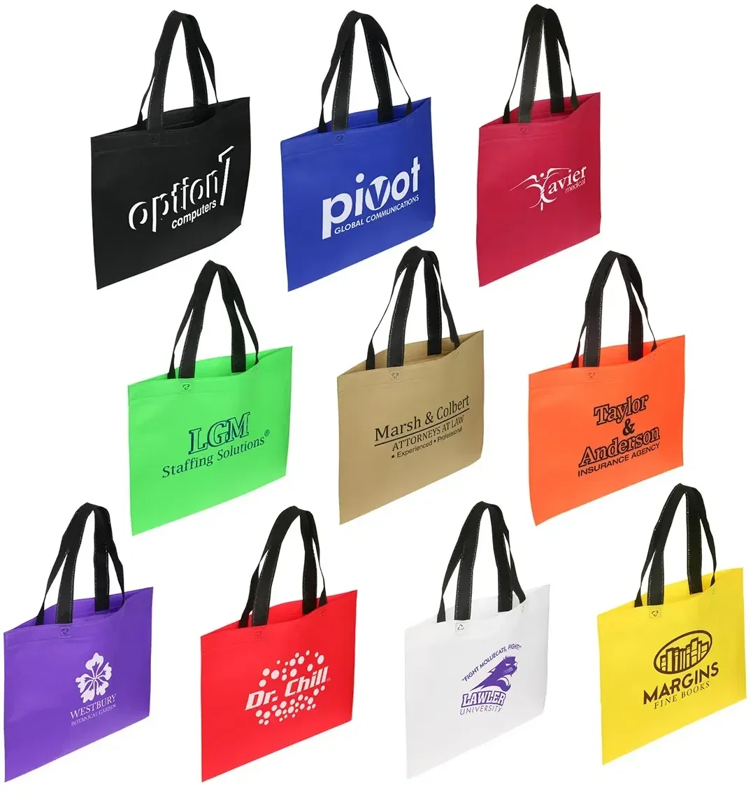 EcoMax 80GSM custom shopping bag portrait front view, branded reusable tote for retail counters
