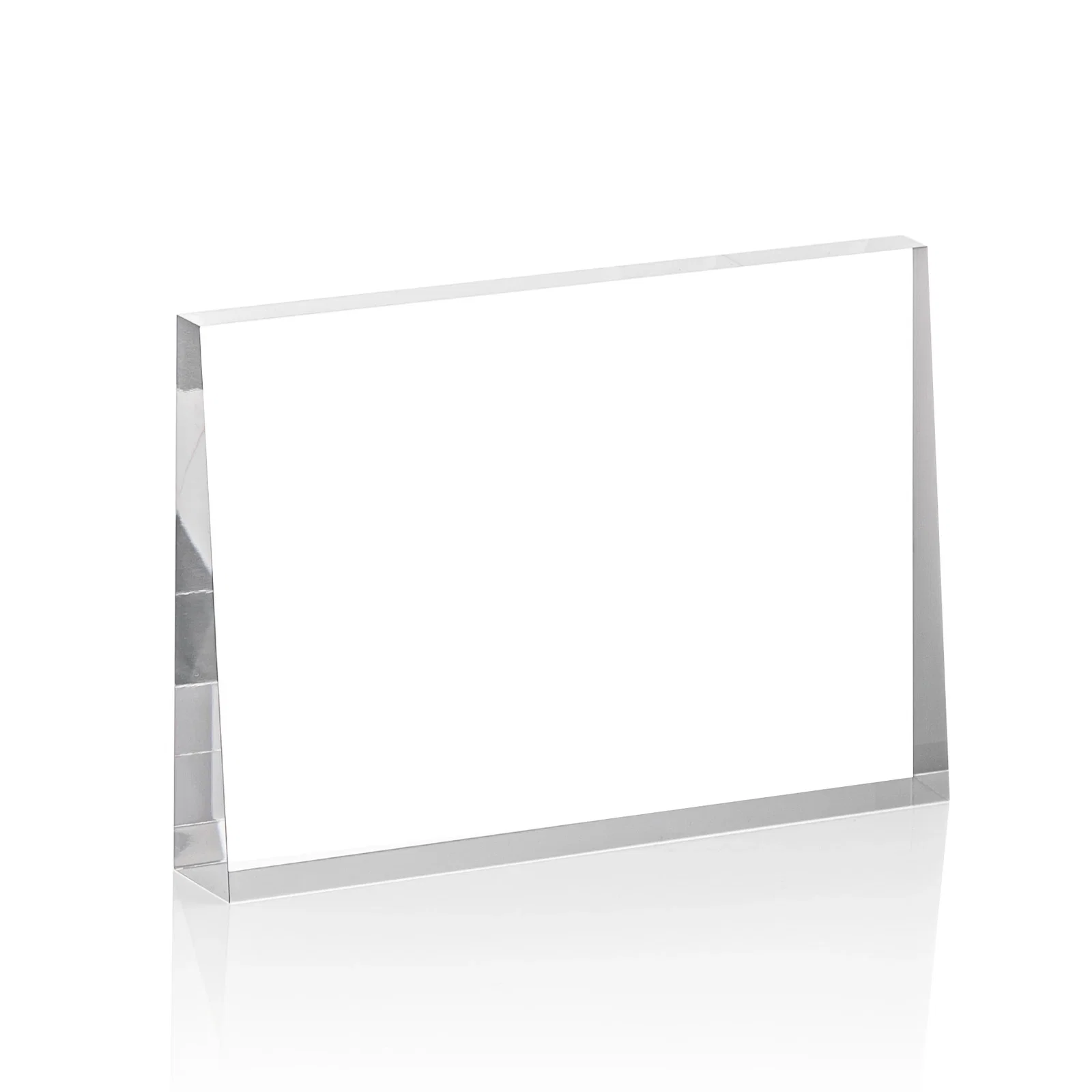 Promotional Horizontal Tapered Freestanding Acrylic Award for sales achievement awards