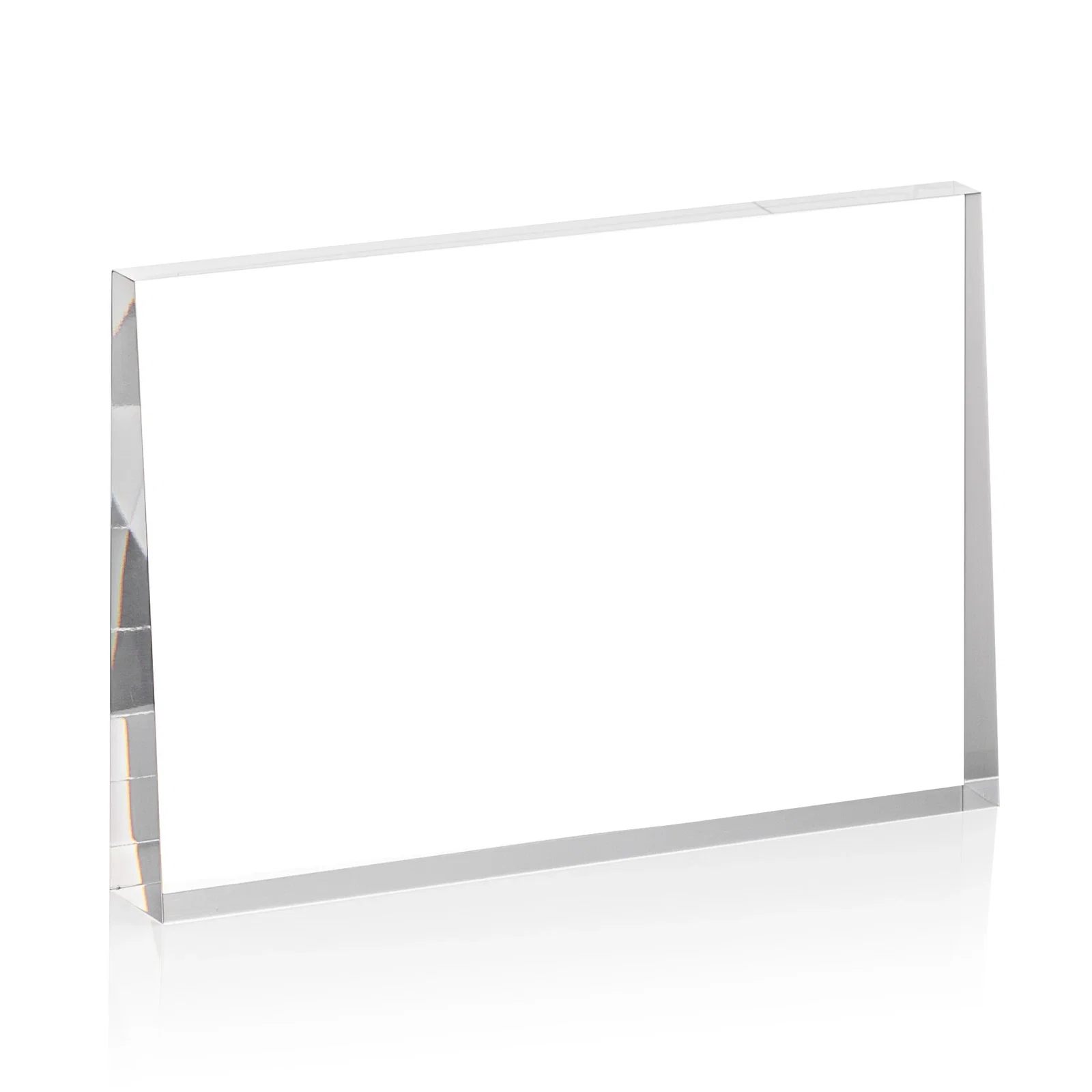 Promotional Horizontal Tapered Freestanding Acrylic Award for retirement presentations
