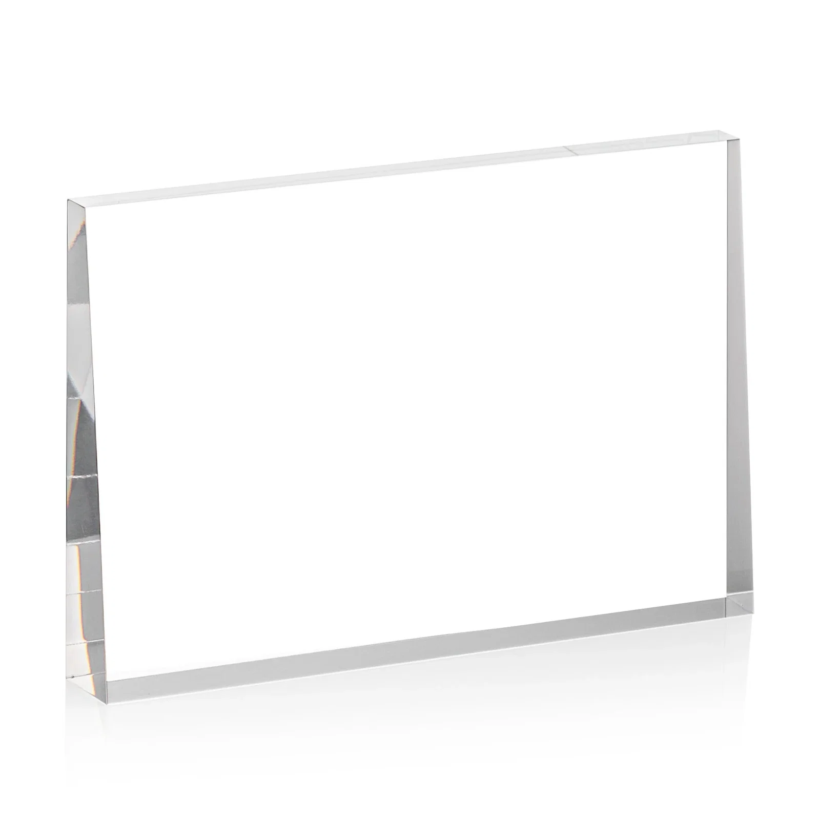 Promotional Horizontal Tapered Freestanding Acrylic Award for team milestone celebrations