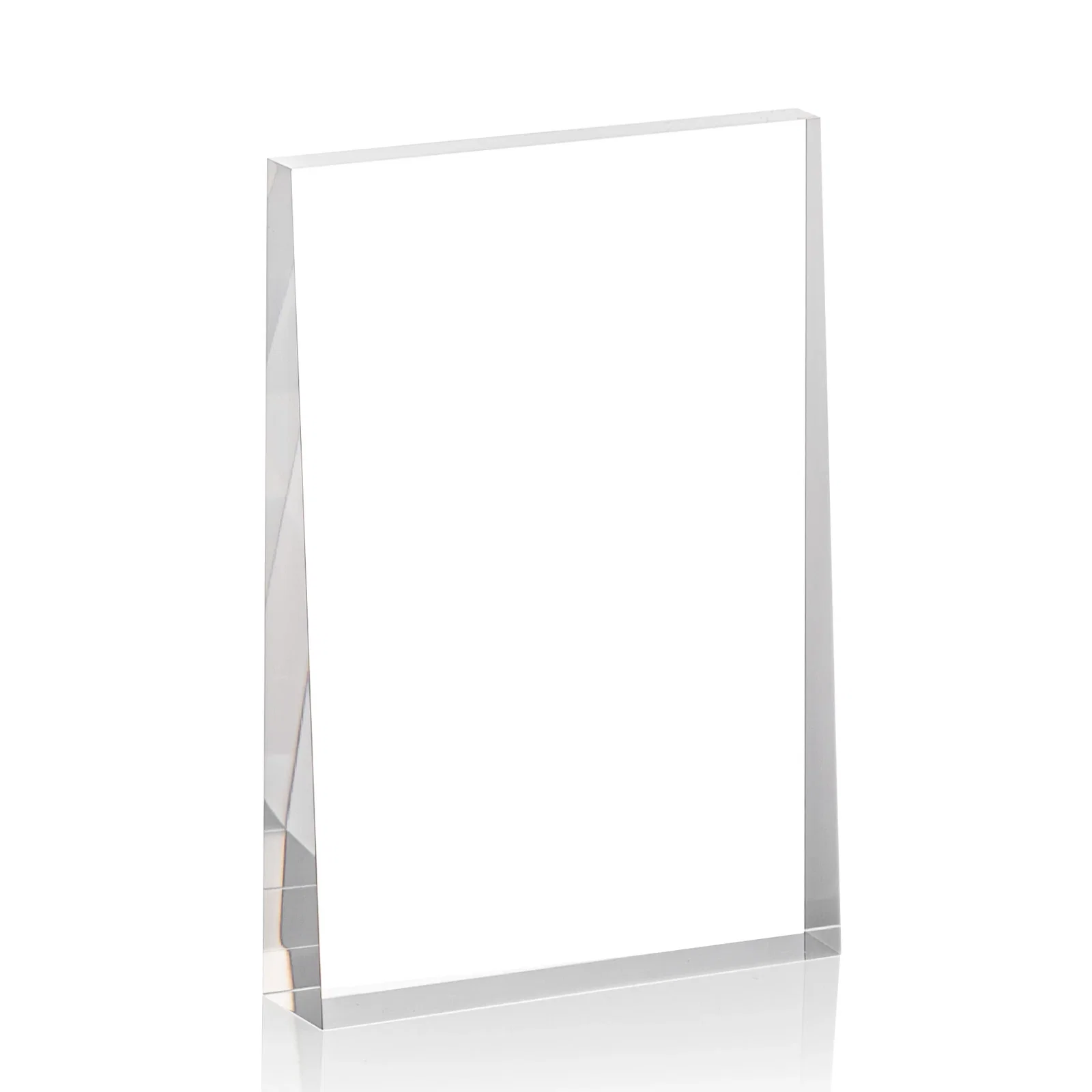 Promotional Vertical Tapered Freestanding Acrylic Award for service anniversary gifts