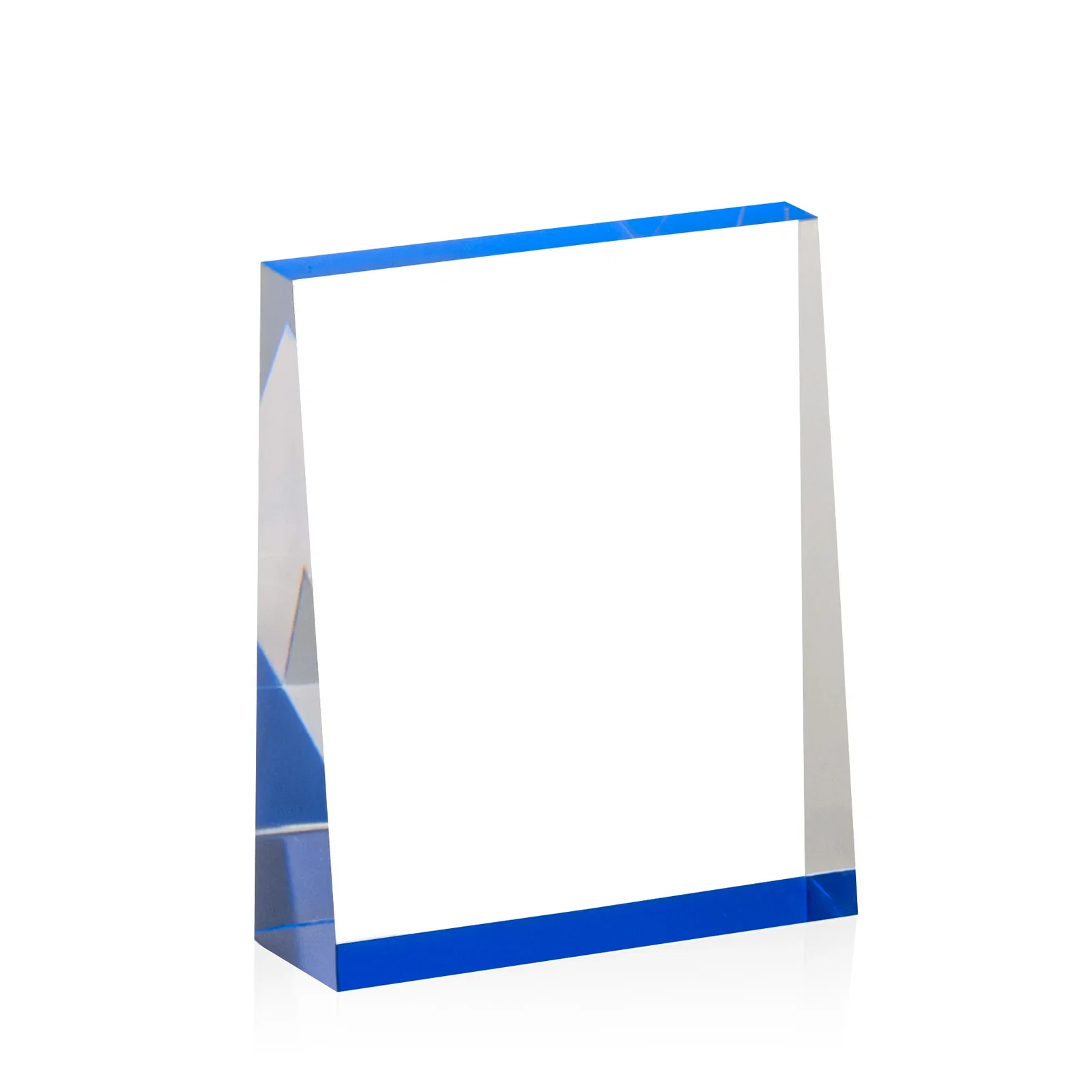 Promotional Vertical Tapered Freestanding Acrylic Award for team milestone celebrations