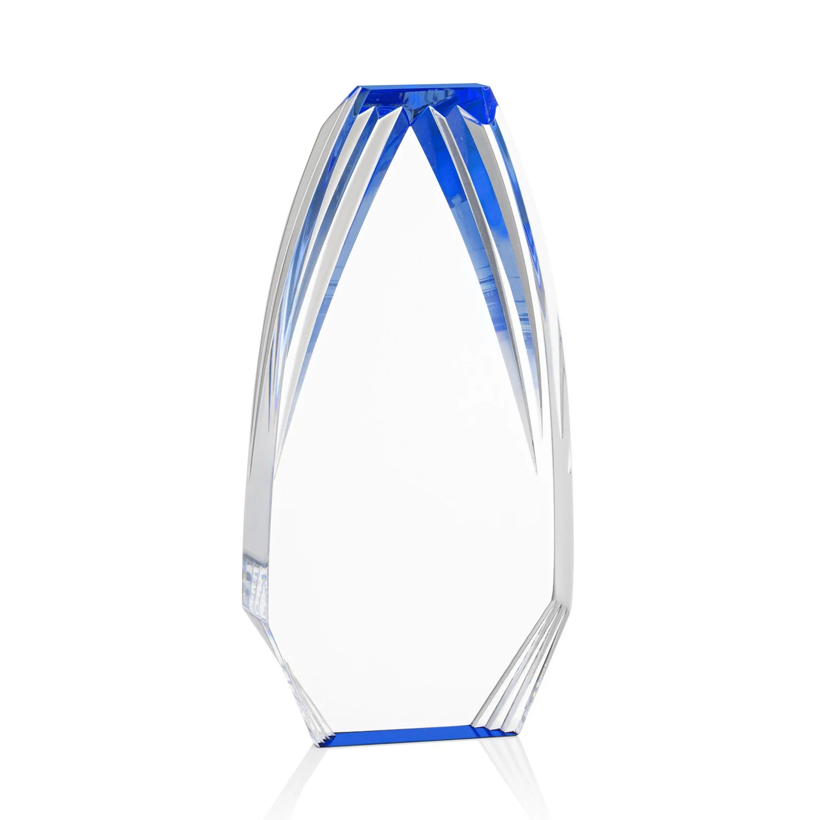 Promotional Ridged-Frame Acrylic Award With Sapphire Reflecting Base for donor appreciation