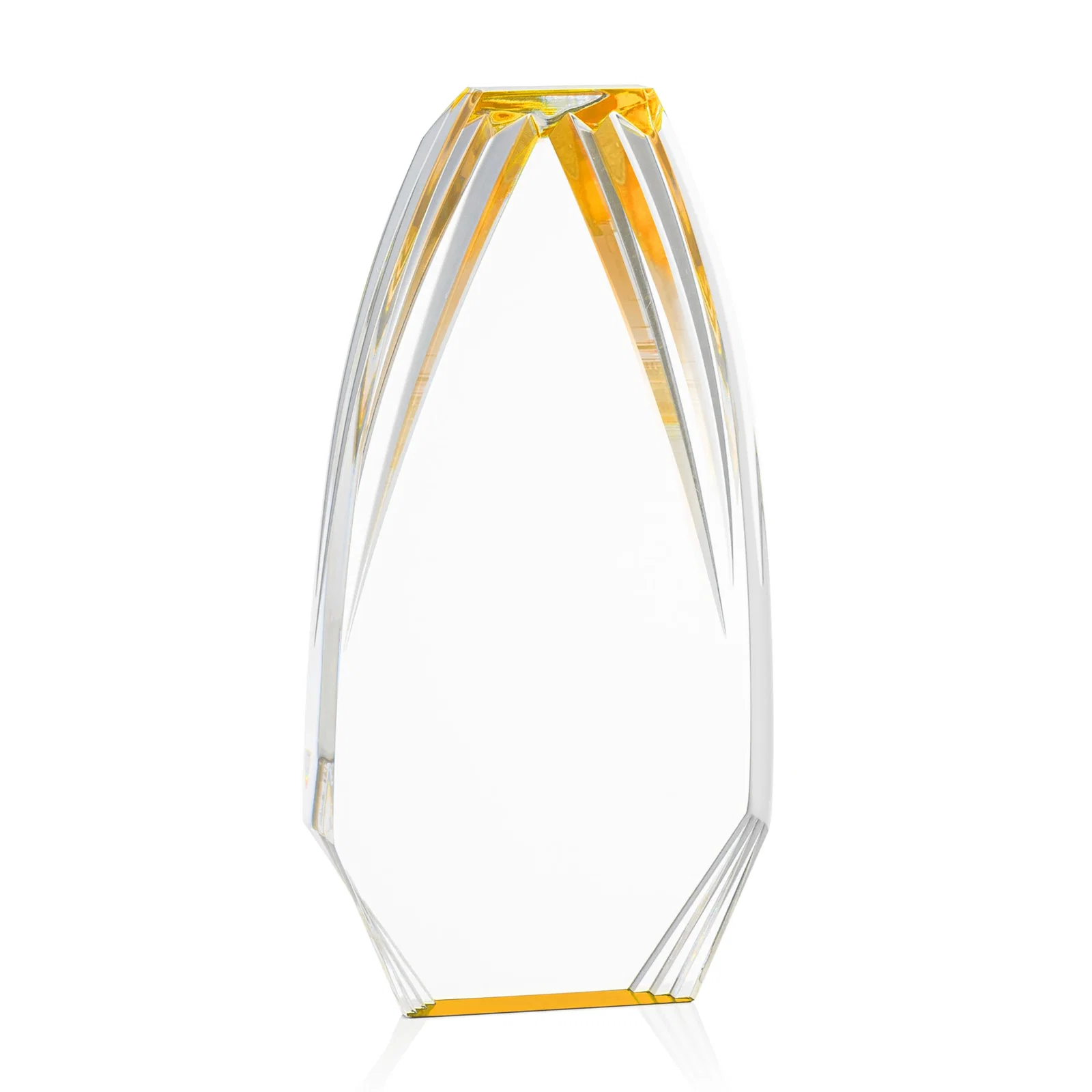 Branded Ridged-Frame Acrylic Award With Sapphire Reflecting Base for corporate award ceremonies