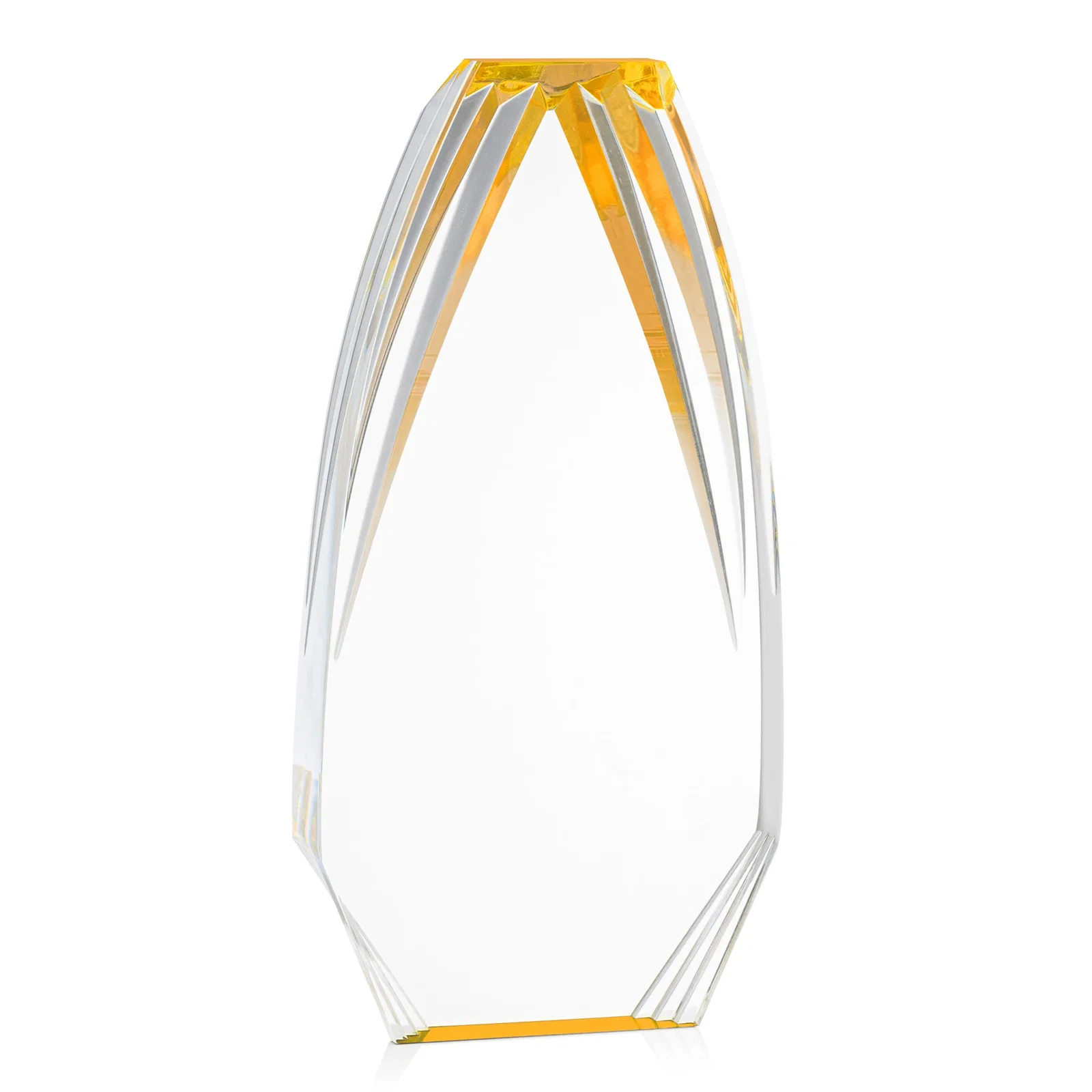 Branded Ridged-Frame Acrylic Award With Sapphire Reflecting Base for service anniversary gifts