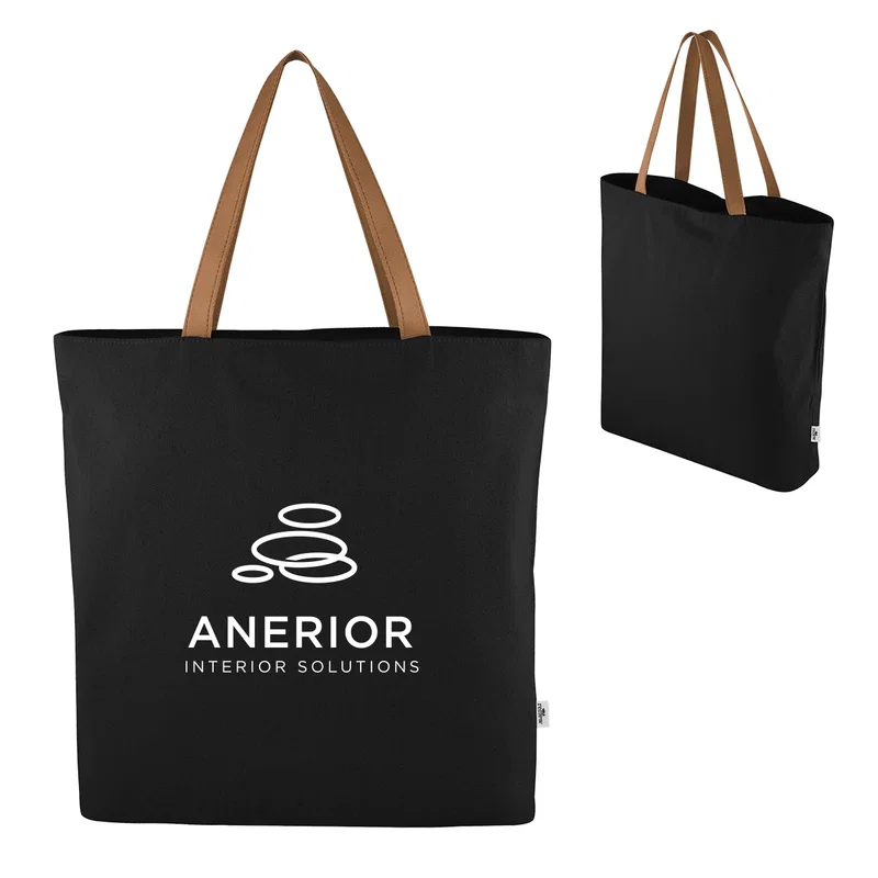 Tote carried over one shoulder while running errands around town