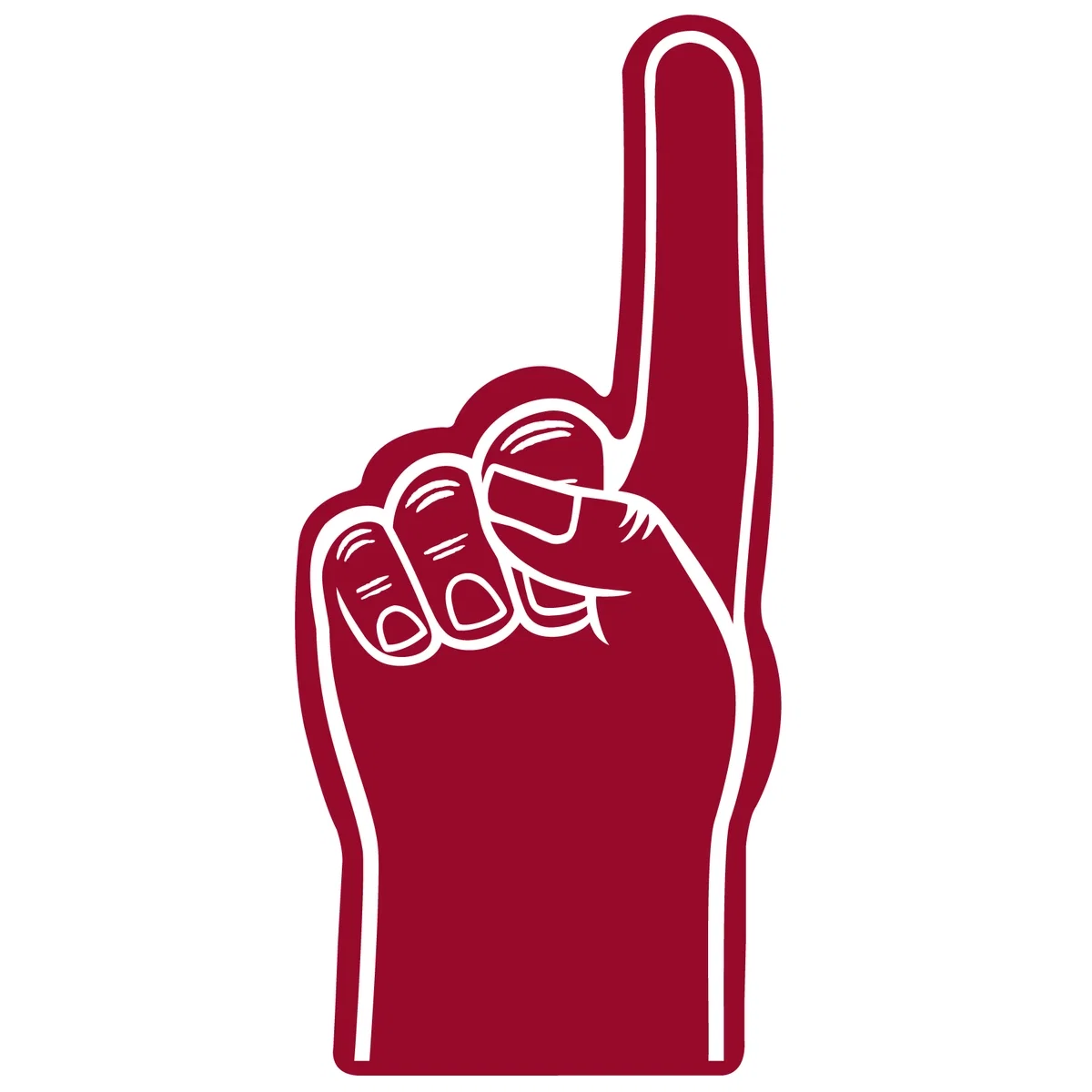 Large #1 Foam Finger/Hand Waver 36"  — view 3