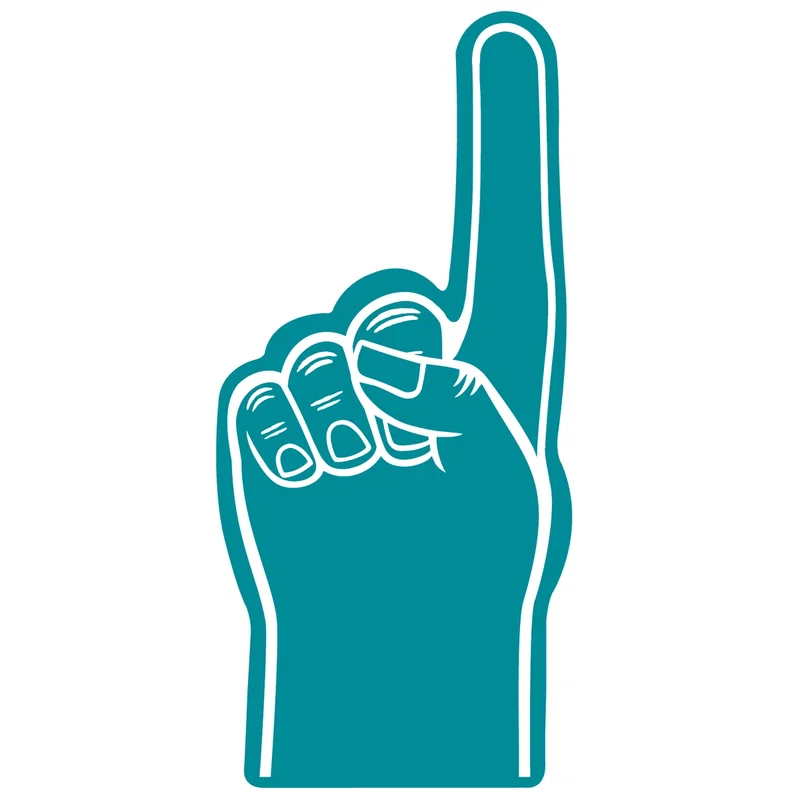 Large #1 Foam Finger/Hand Waver 36"  — view 7