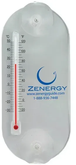 Large Acrylic Oval Temperature Gauge — view 3