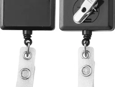 Large Antimicrobial Retractable ID Badge Reel (4 Shapes, 360º Swivel Clip) — view 4