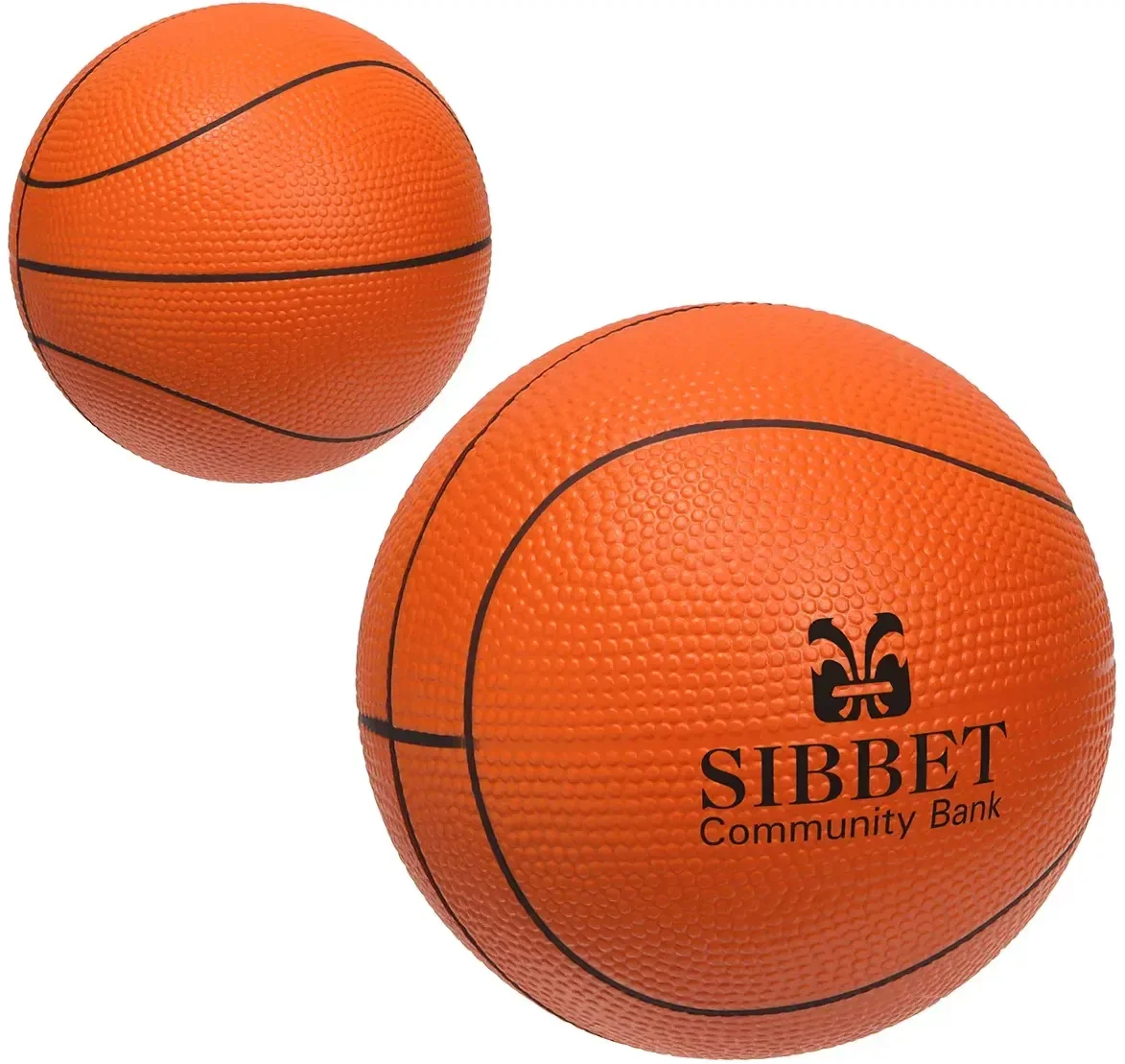 Large Basketball Stress Reliever, custom oversized-basketball promotional stress ball with logo