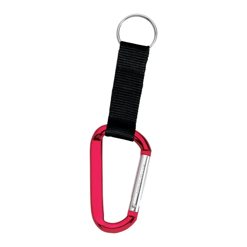 Custom Large Carabiner Key Ring with Nylon Strap — view 4