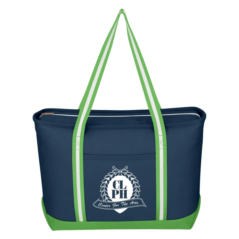 Large Cotton Canvas Admiral Tote Bag — view 2