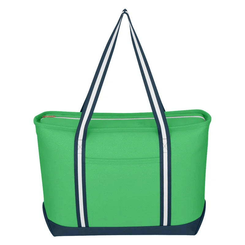 Large Cotton Canvas Admiral Tote Bag With Tackle Twill Patch — view 13