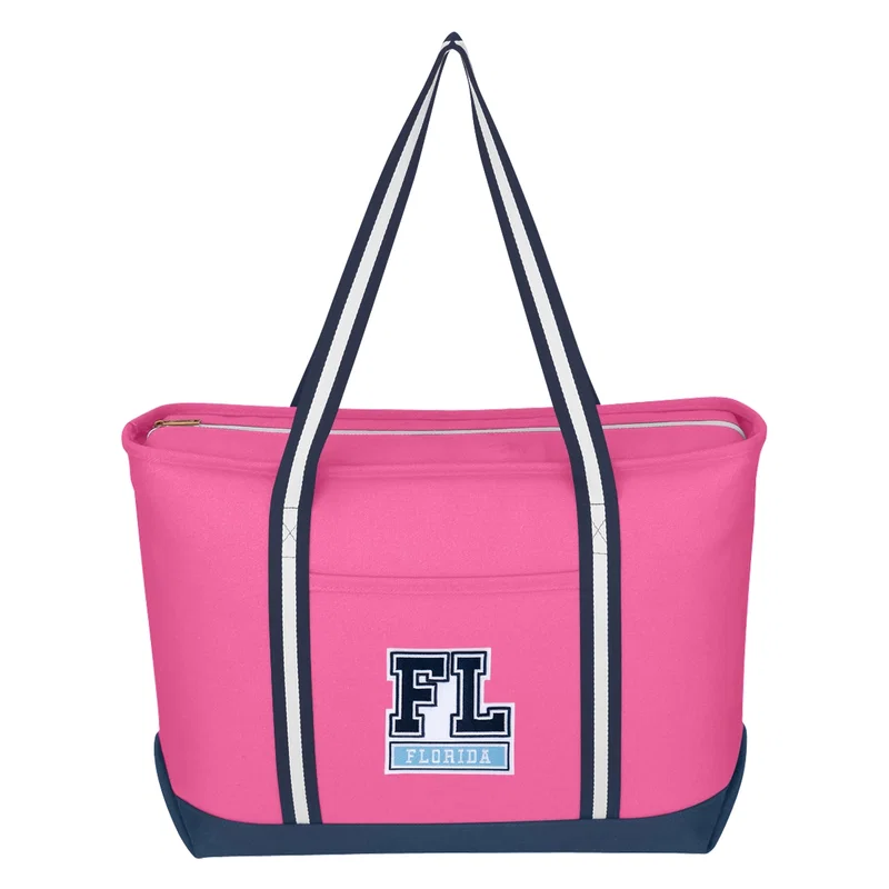 Large Cotton Canvas Admiral Tote Bag With Tackle Twill Patch — view 2