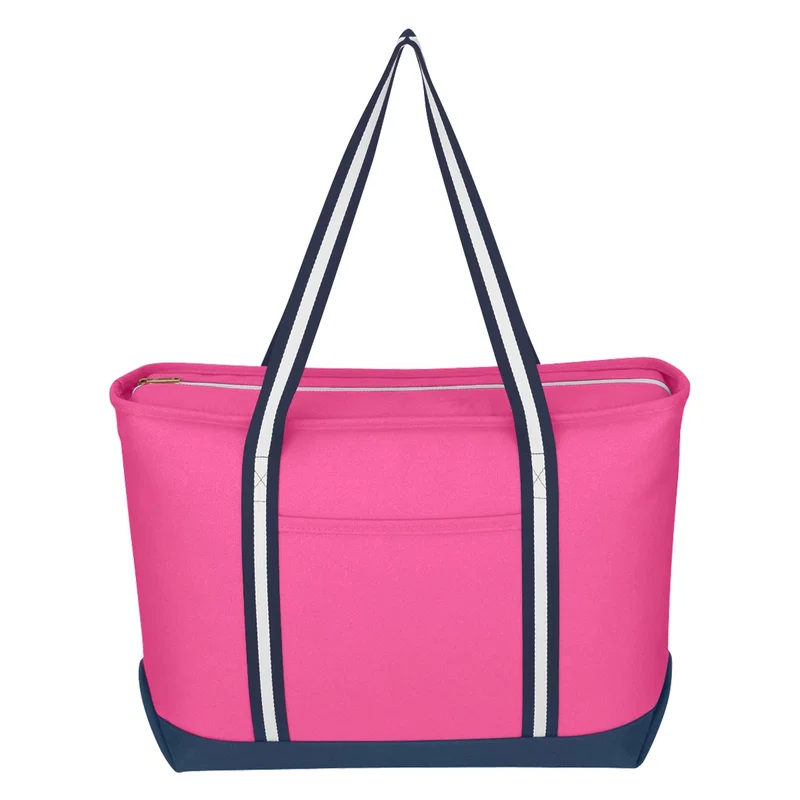Large Cotton Canvas Admiral Tote Bag With Tackle Twill Patch — view 3