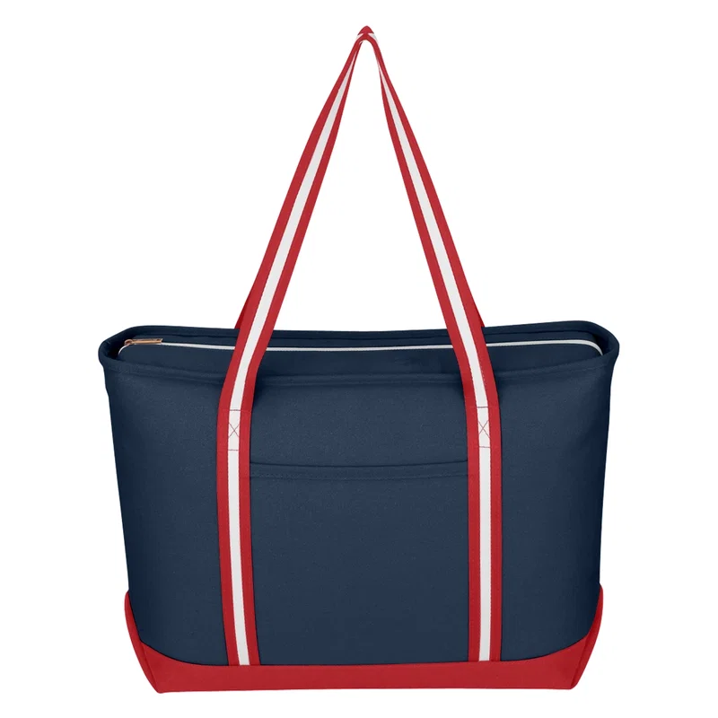 Large Cotton Canvas Admiral Tote Bag With Tackle Twill Patch — view 5