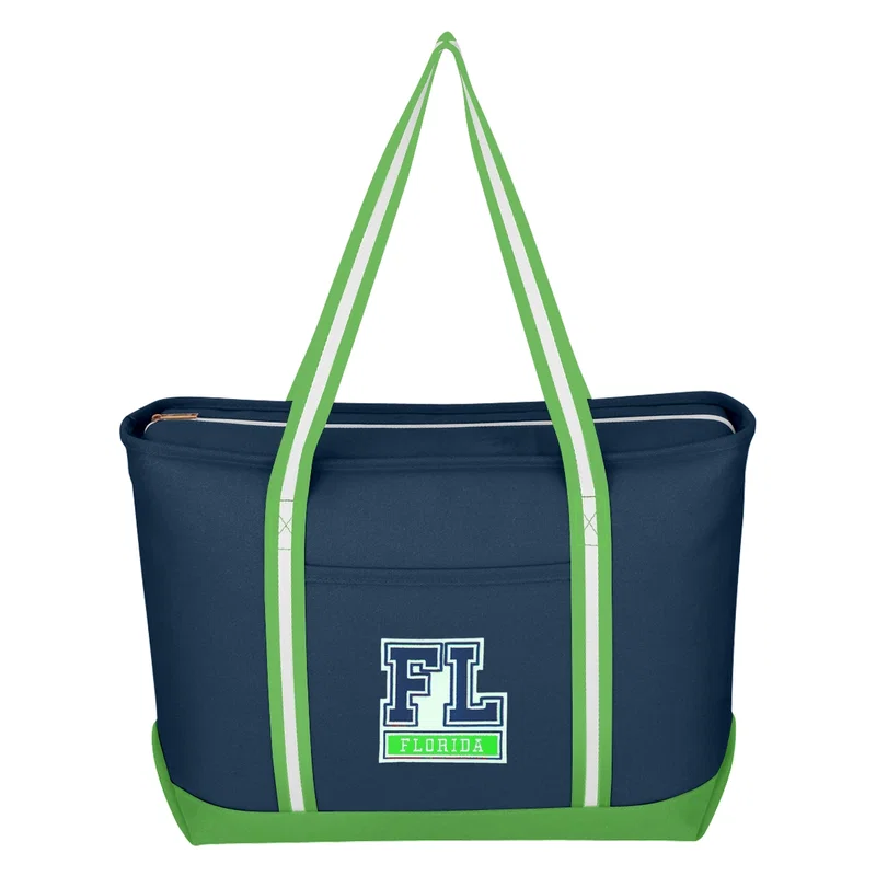 Large Cotton Canvas Admiral Tote Bag With Tackle Twill Patch — view 6