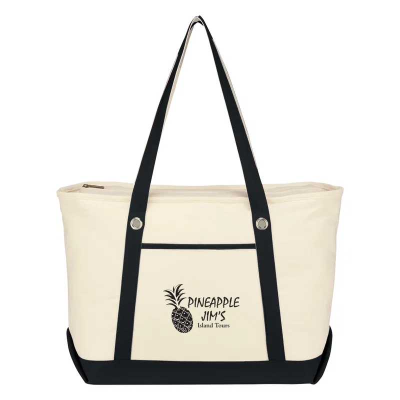 Large Cotton Canvas Sailing Tote Bag — view 17