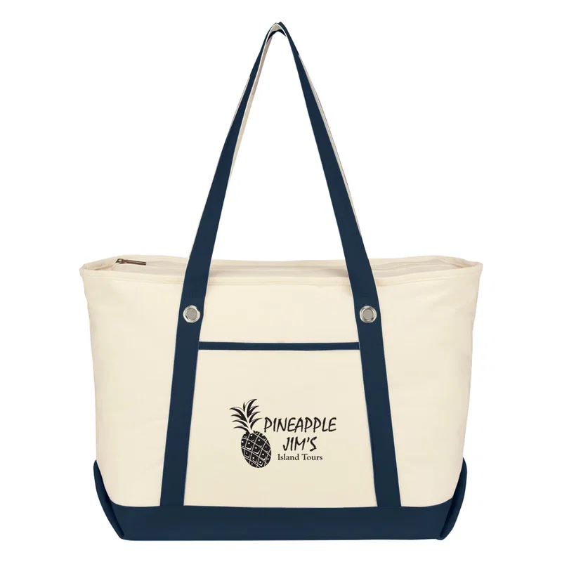 Large Cotton Canvas Sailing Tote Bag — view 19