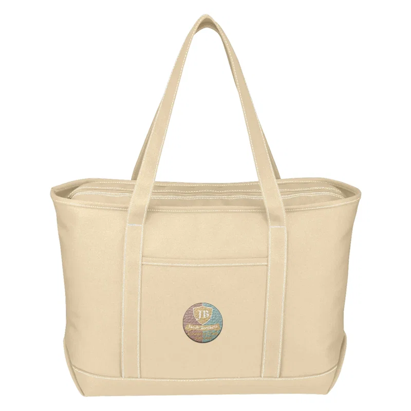 Large Cotton Canvas Yacht Tote Bag — view 14