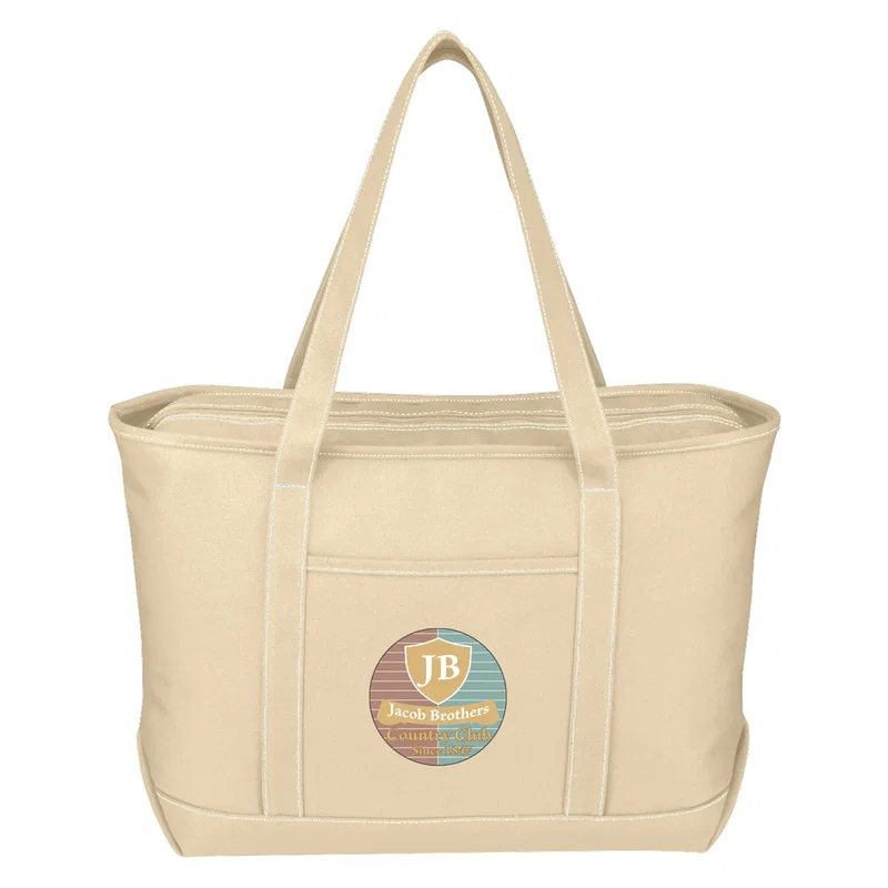Large Cotton Canvas Yacht Tote Bag — view 15