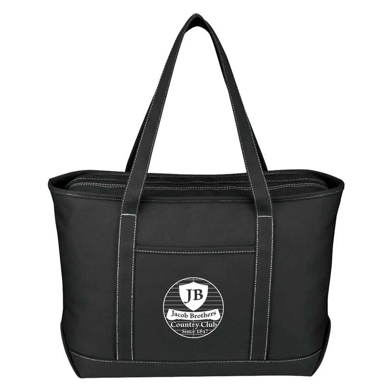 Large Cotton Canvas Yacht Tote Bag — view 2