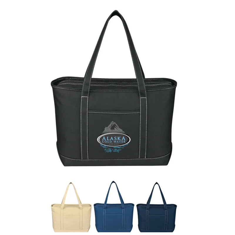 Large Cotton Canvas Yacht Tote Bag — view 22