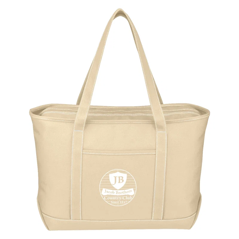 Large Cotton Canvas Yacht Tote Bag — view 3