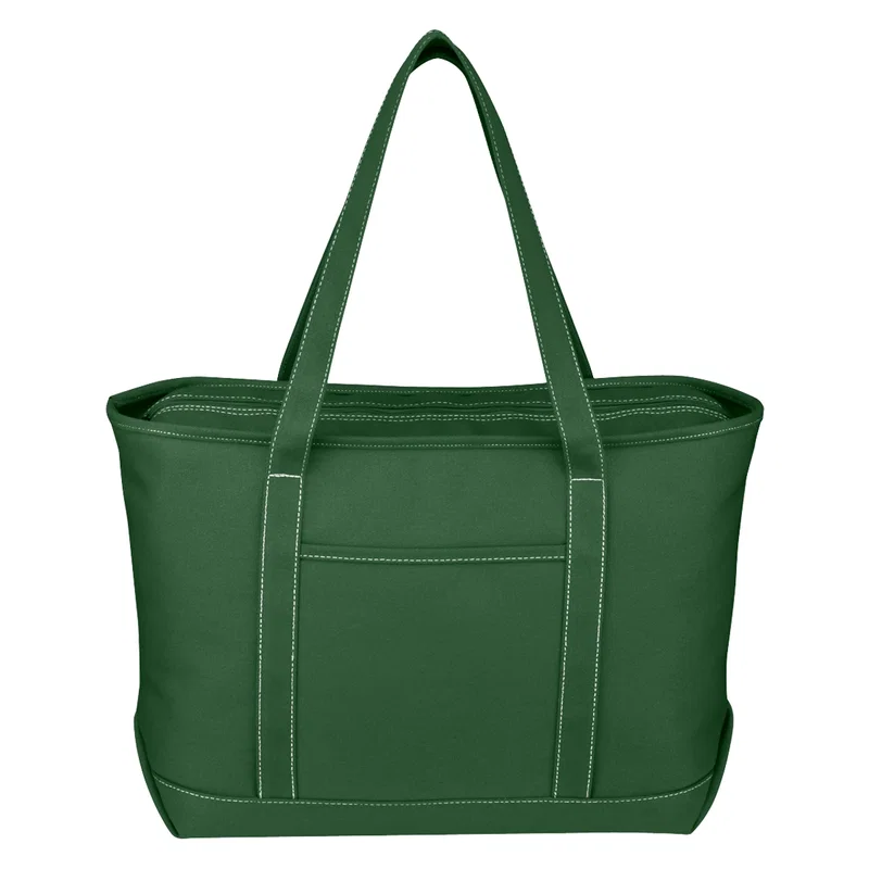 Large Cotton Canvas Yacht Tote Bag With Tackle Twill Patch — view 9