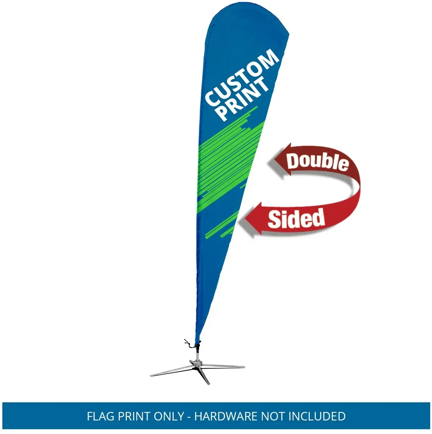Large Custom Teardrop Sail Sign Flag Double-Sided — view 2