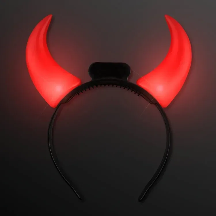 Large Devil Horns Light Up Headbands — view 2