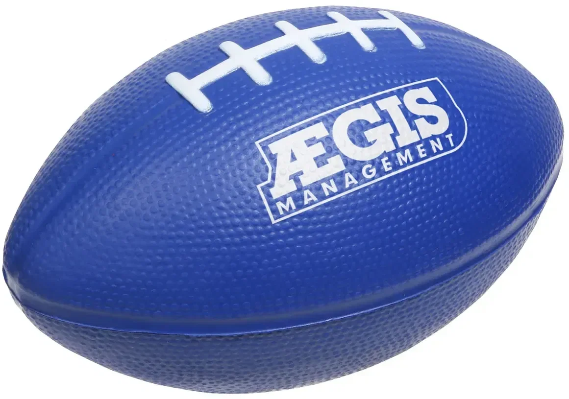 Large Football Stress Reliever laces detail, custom promotional football stress ball with logo