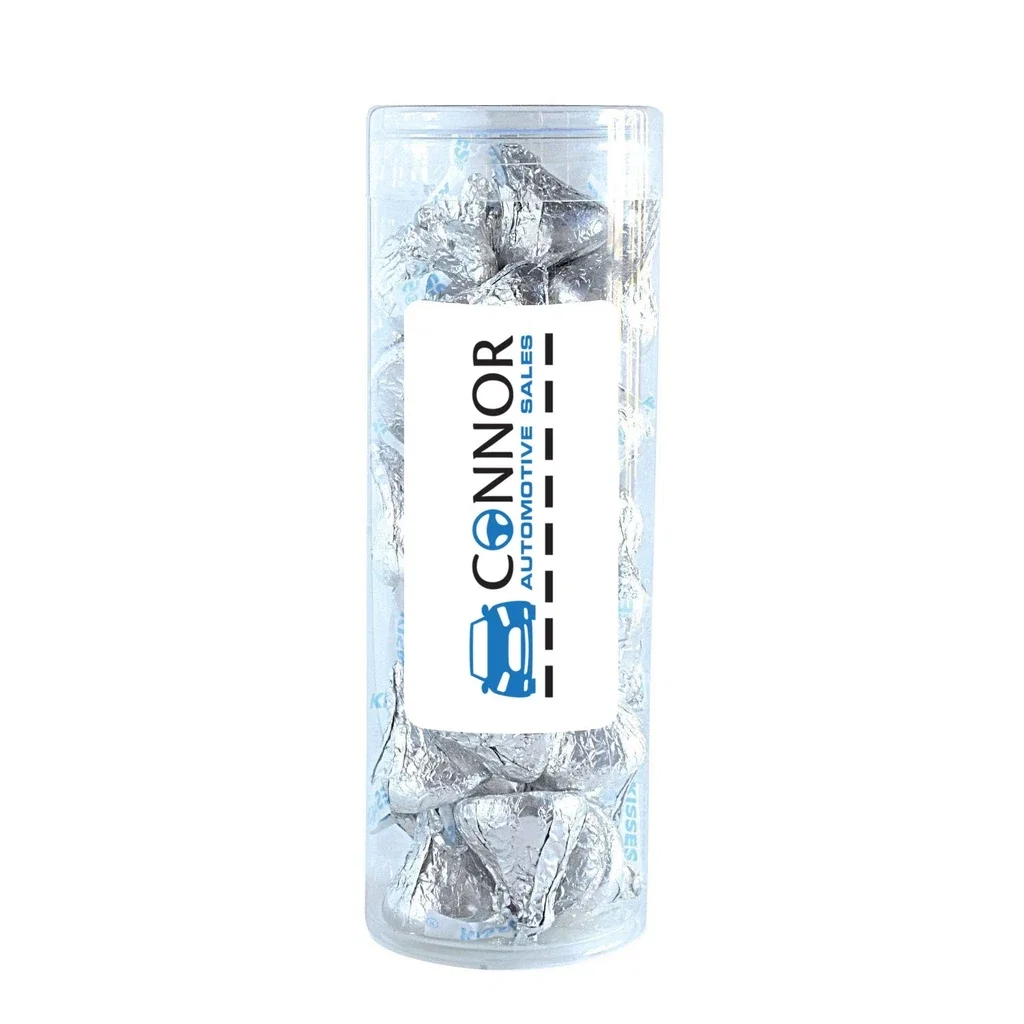 Large Fun Tube with Label Premium Fill — Candy Fill: Hershey's™ Kisses™