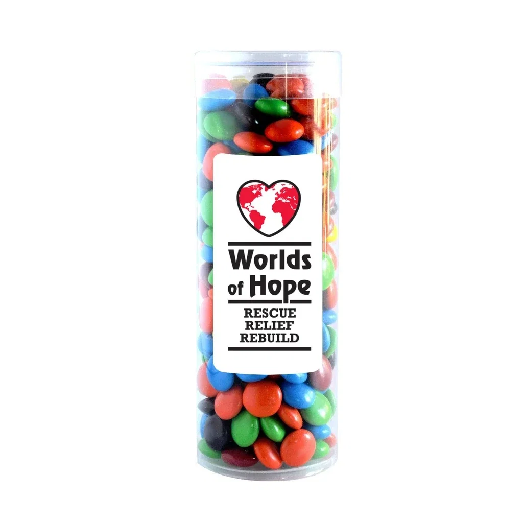 Large Fun Tube with Label Premium Fill — Candy Fill: M&M's™ — view 4